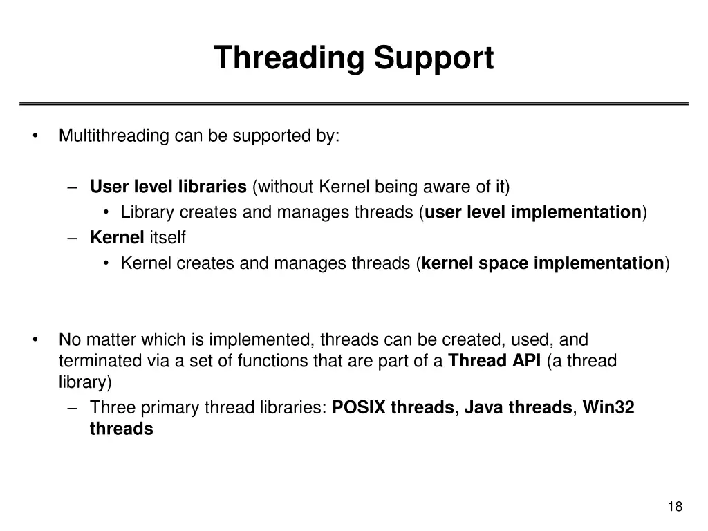 threading support 1