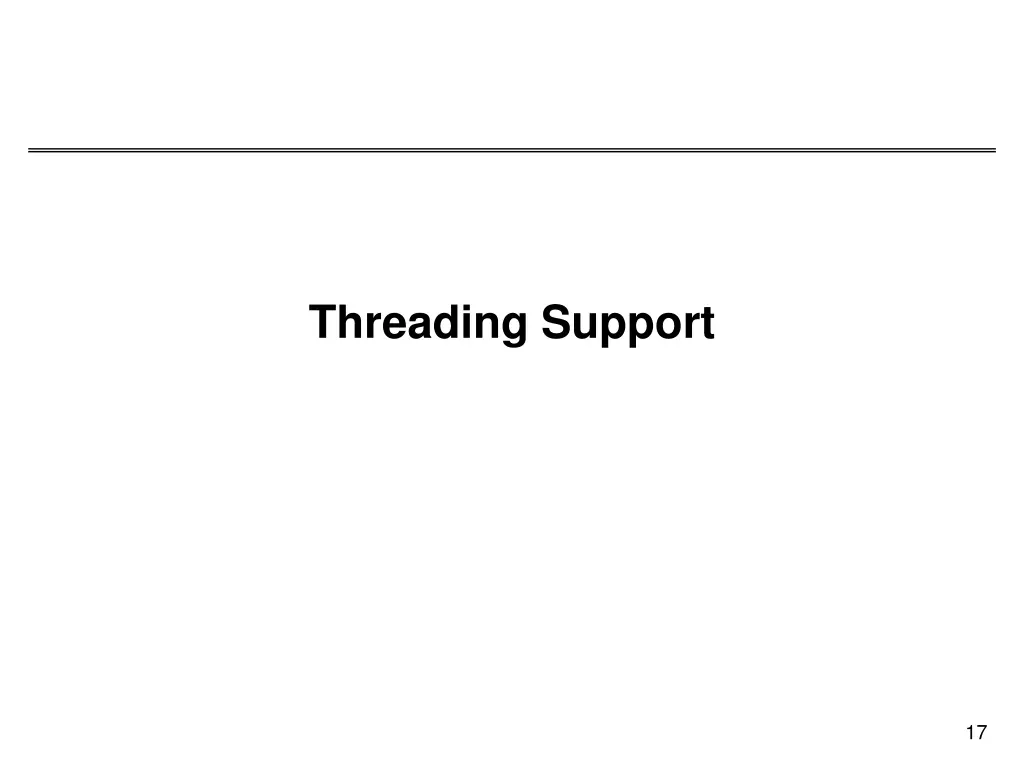 threading support