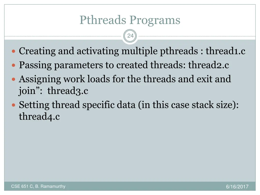 pthreads programs