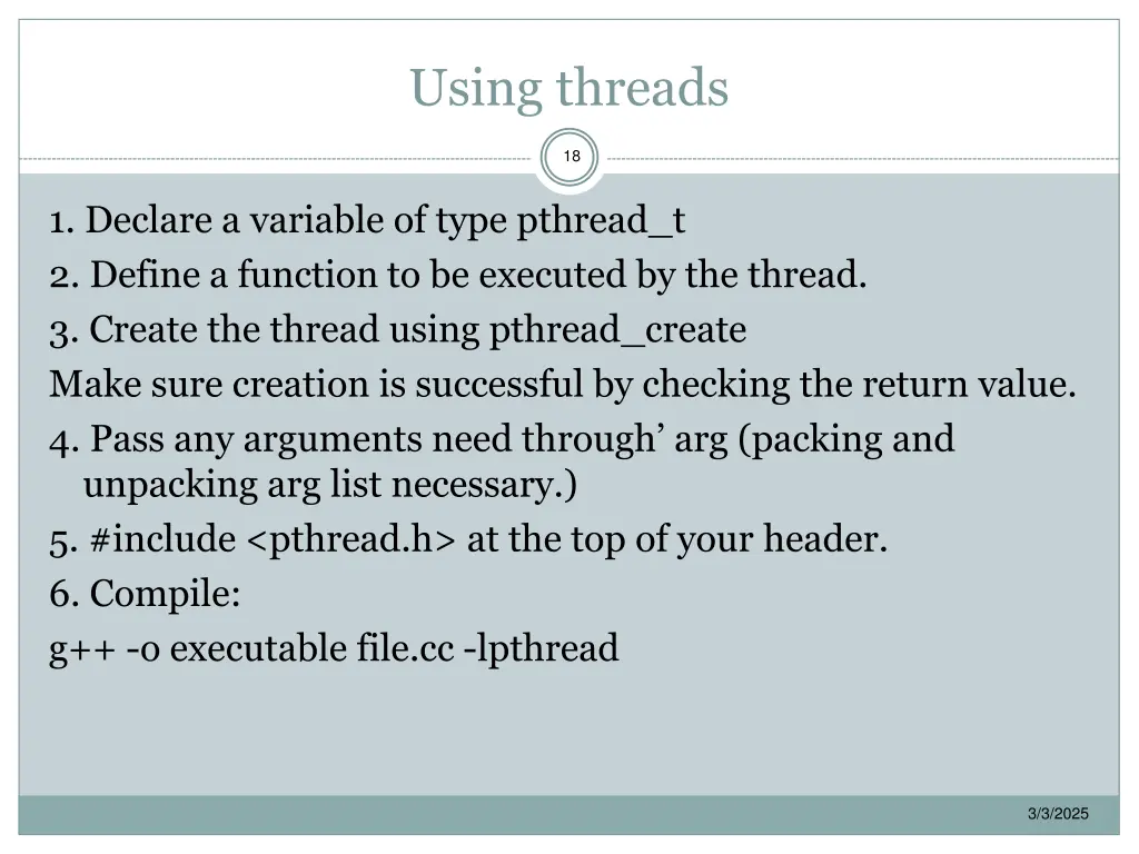 using threads