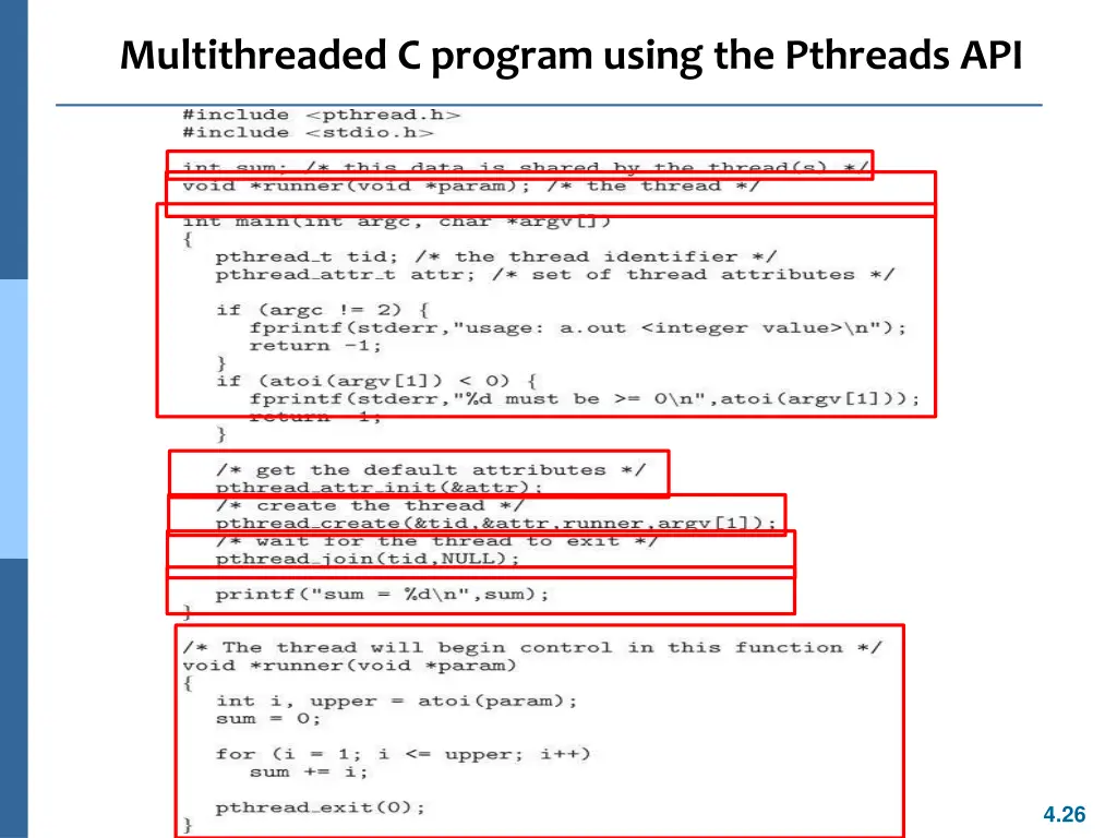 multithreaded c program using the pthreads api