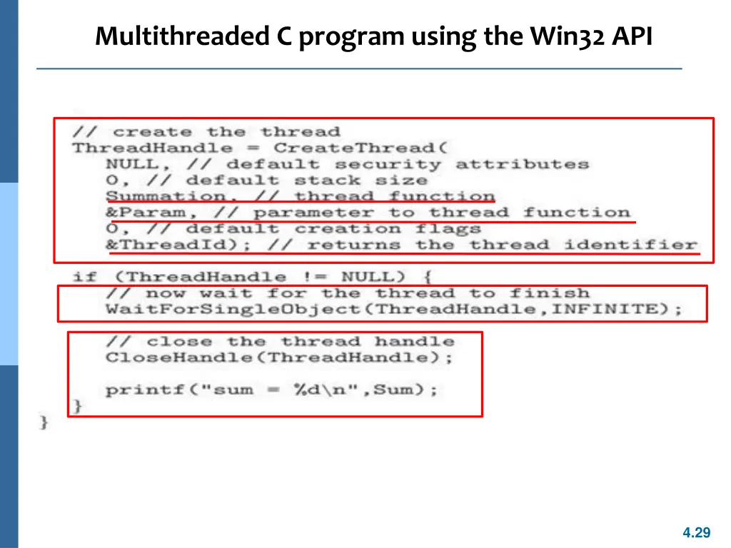 multithreaded c program using the win32 api 1