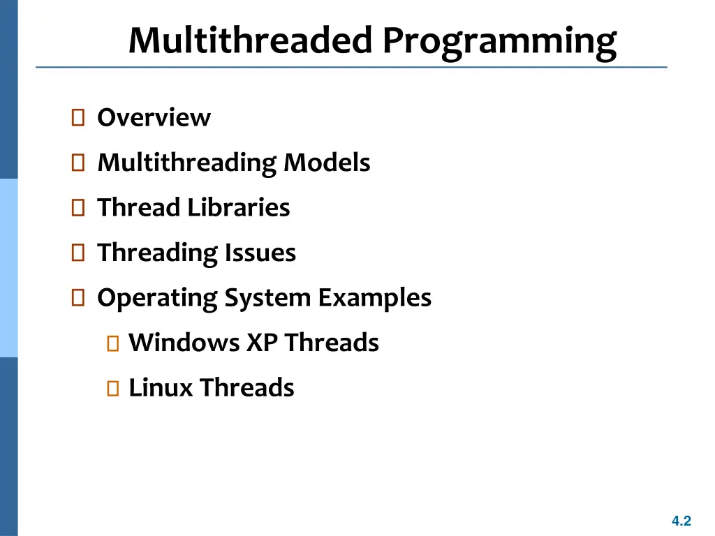 multithreaded programming