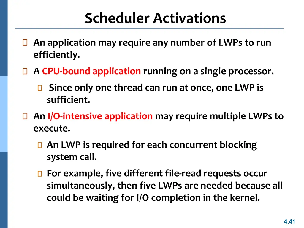 scheduler activations 1
