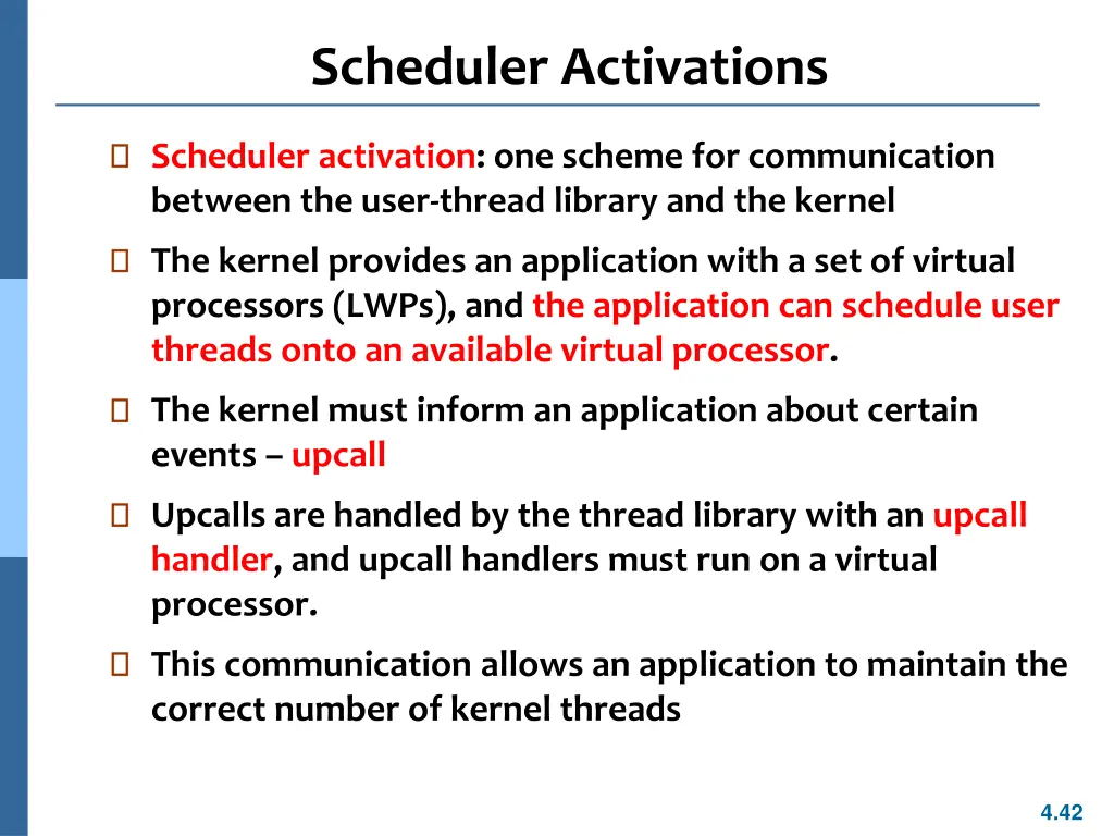 scheduler activations 2