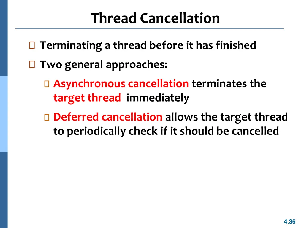 thread cancellation