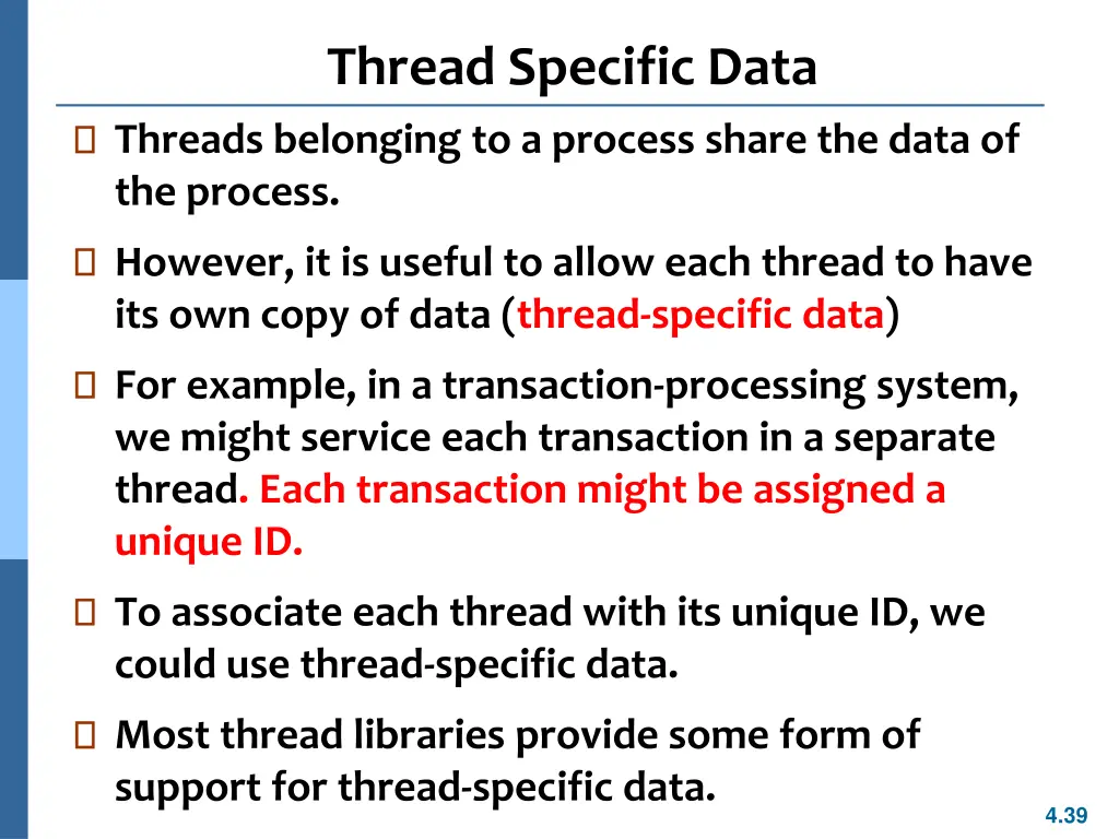 thread specific data