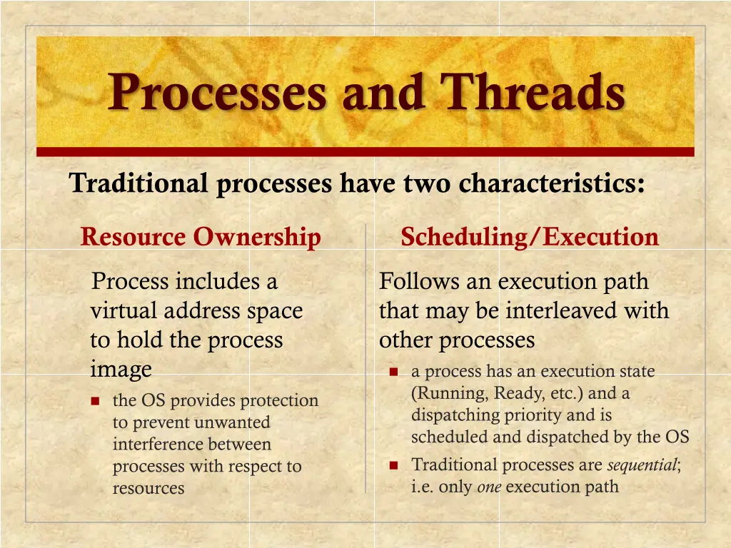 processes and threads