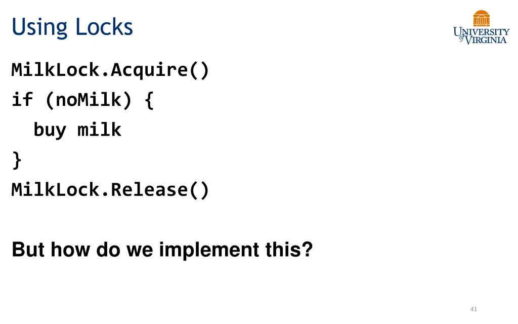 using locks