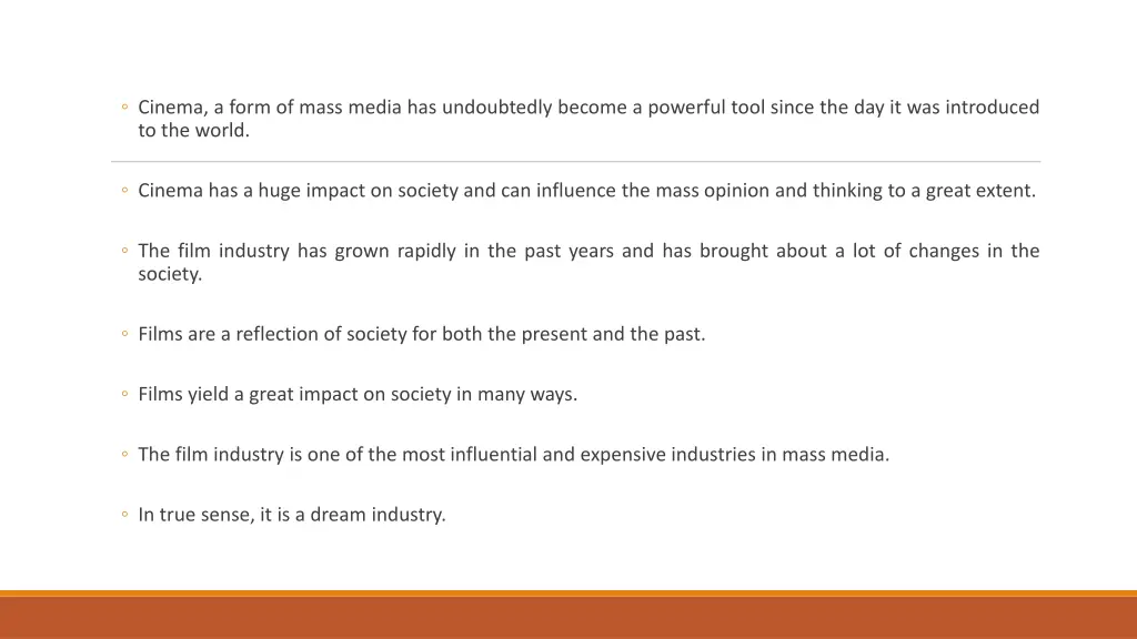 cinema a form of mass media has undoubtedly