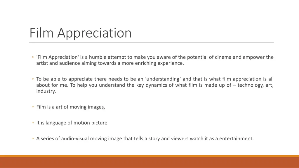 film appreciation