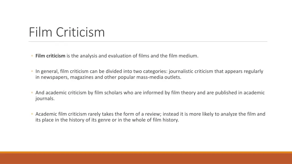 film criticism