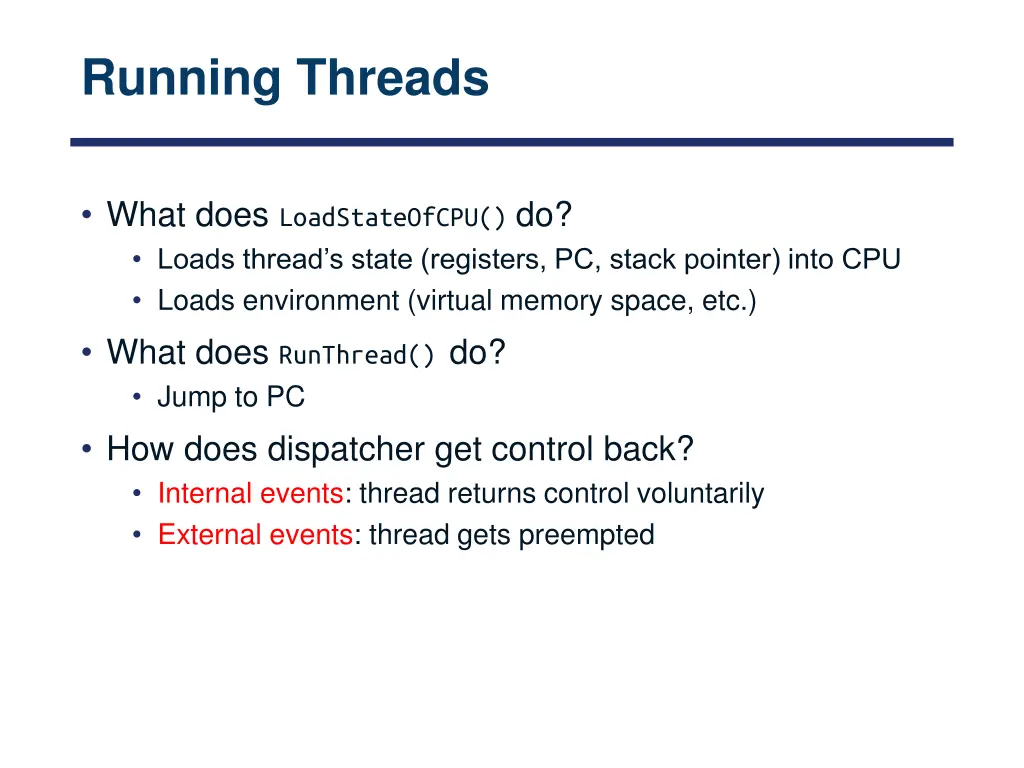running threads