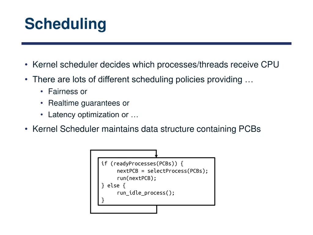 scheduling