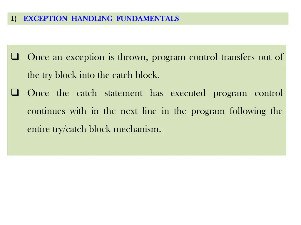 1 exception handling fundamentals exception 7