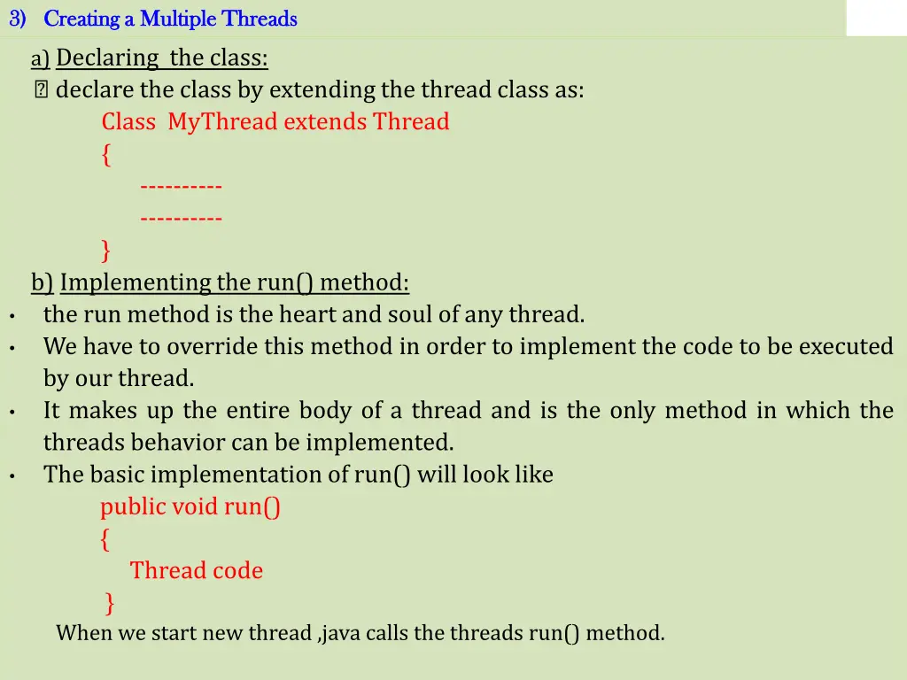 3 creating a multiple threads 3 creating 1
