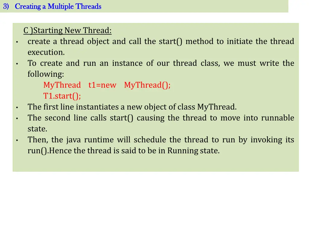 3 creating a multiple threads 3 creating 2