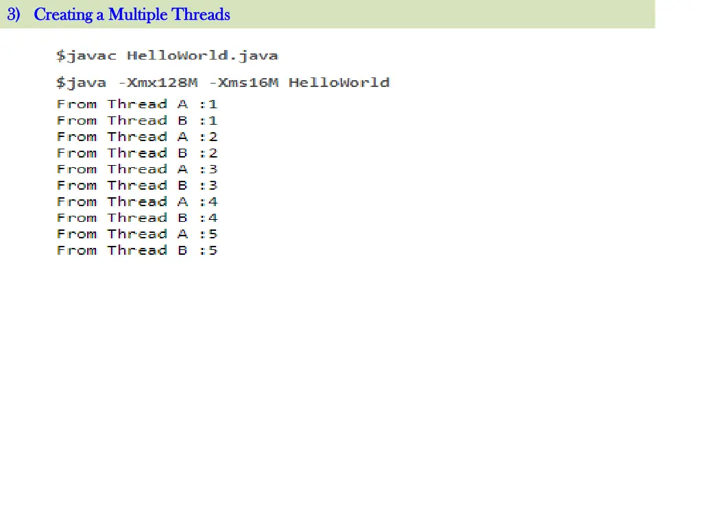 3 creating a multiple threads 3 creating 4