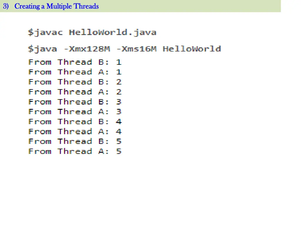 3 creating a multiple threads 3 creating 7