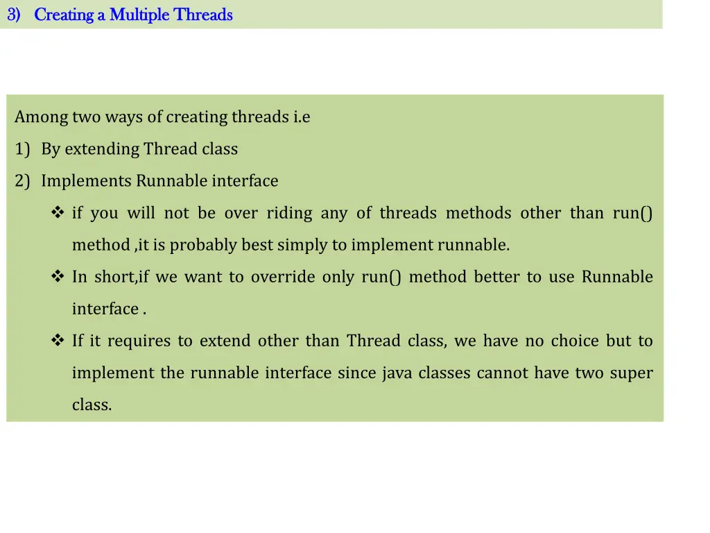 3 creating a multiple threads 3 creating 9