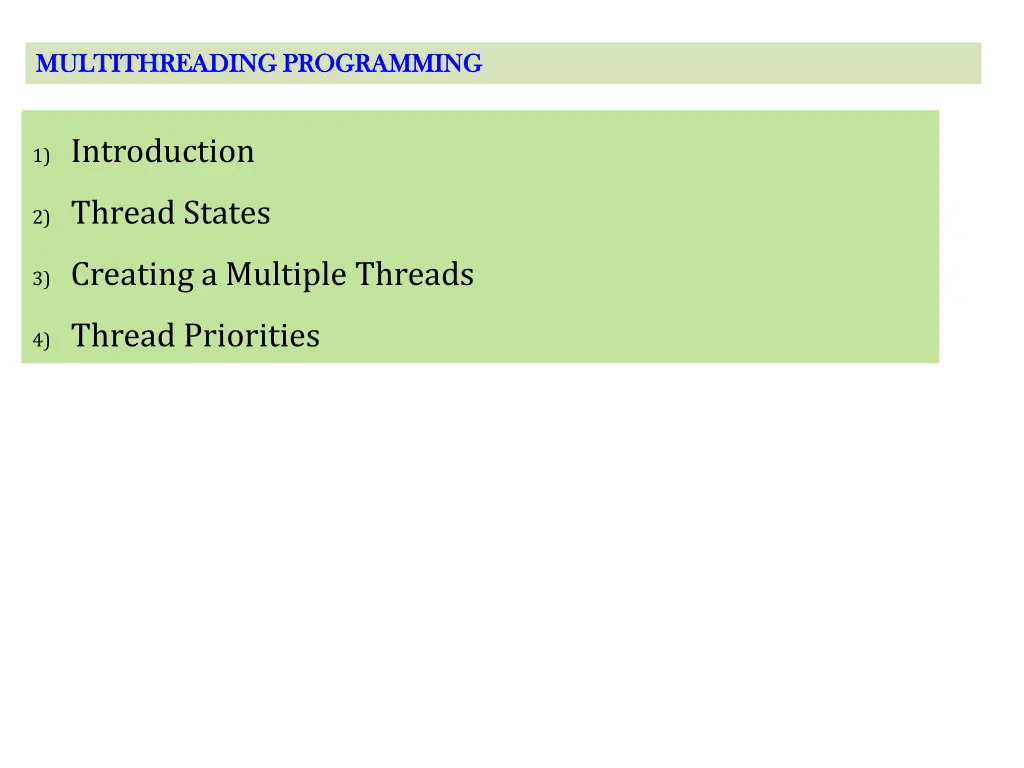 multithreading programming multithreading