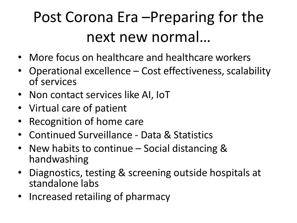 post corona era preparing for the next new normal