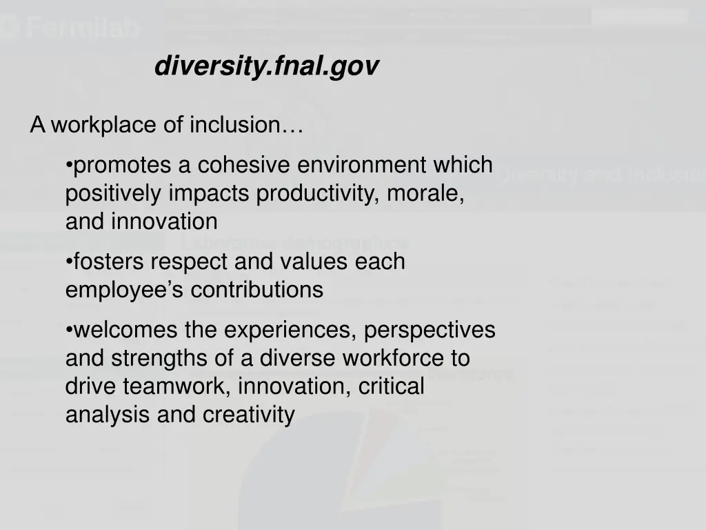 diversity fnal gov