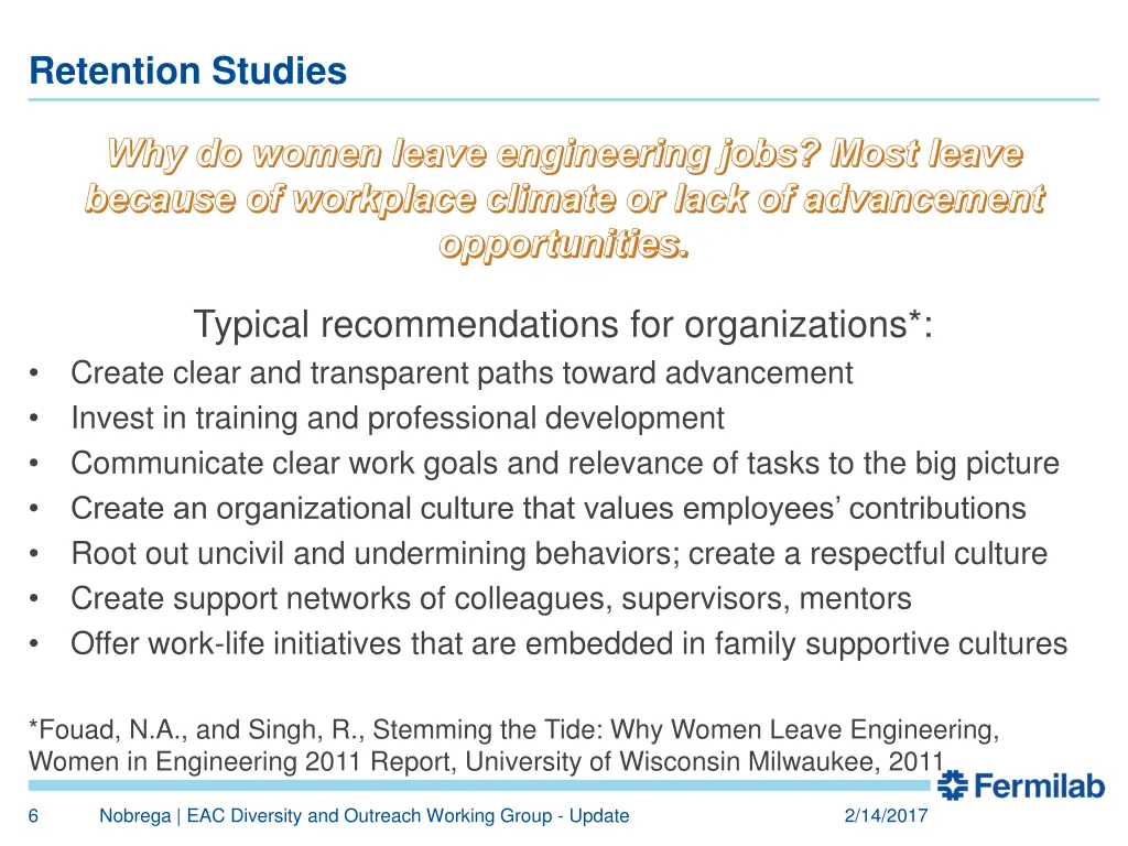 retention studies