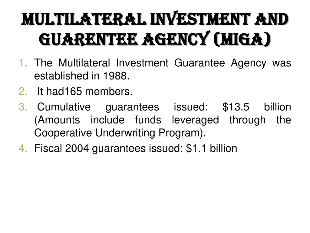 multilateral investment and multilateral