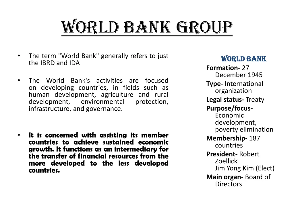 world bank group
