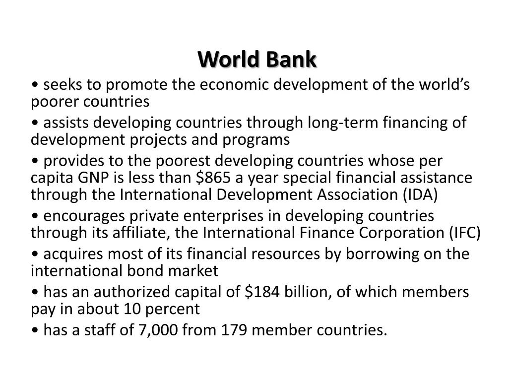 world bank