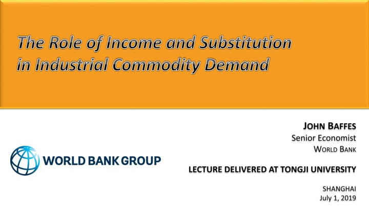 the role of income and substitution in industrial