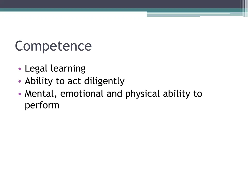 competence