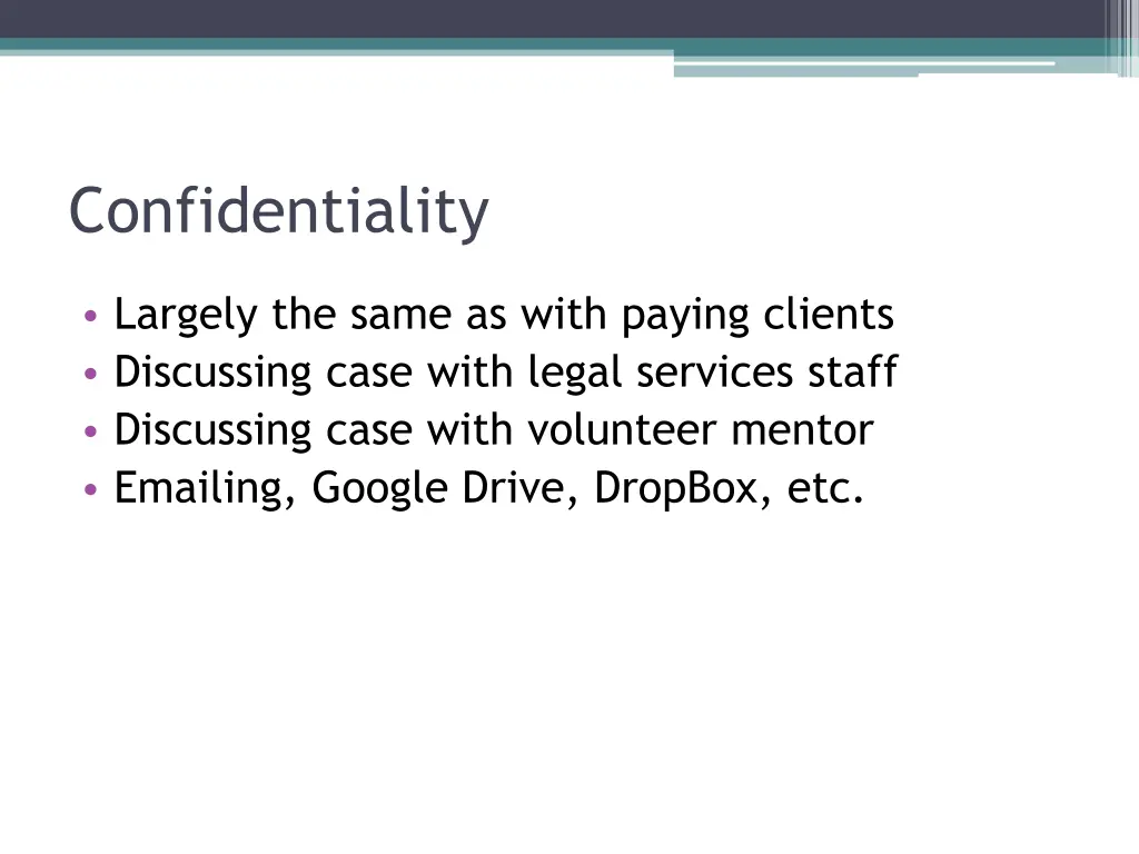confidentiality