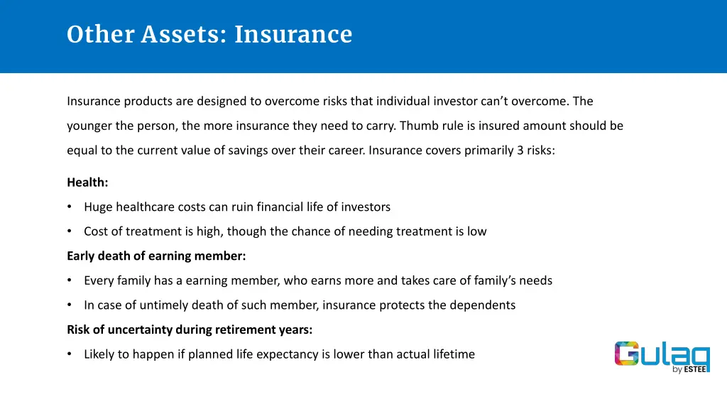 other assets insurance