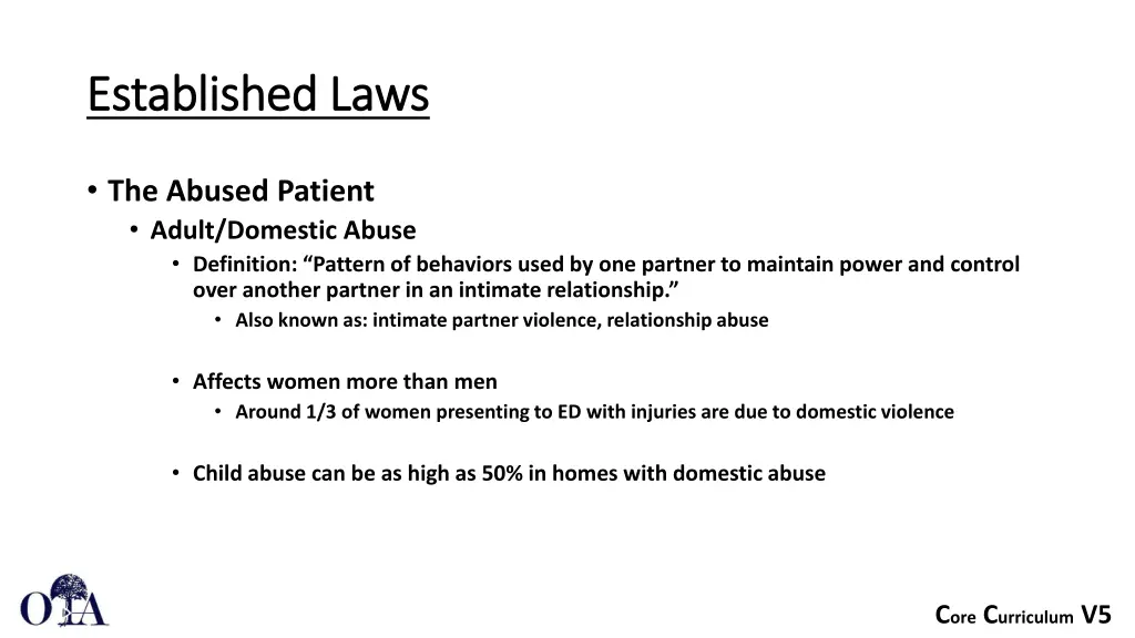 established laws established laws 12