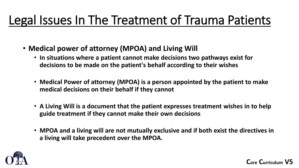 legal issues in the treatment of trauma patients 3