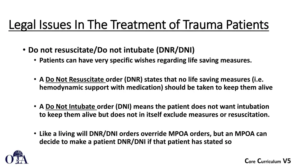 legal issues in the treatment of trauma patients 4