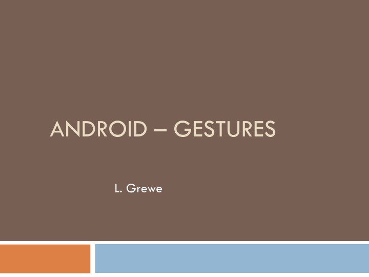 android gestures