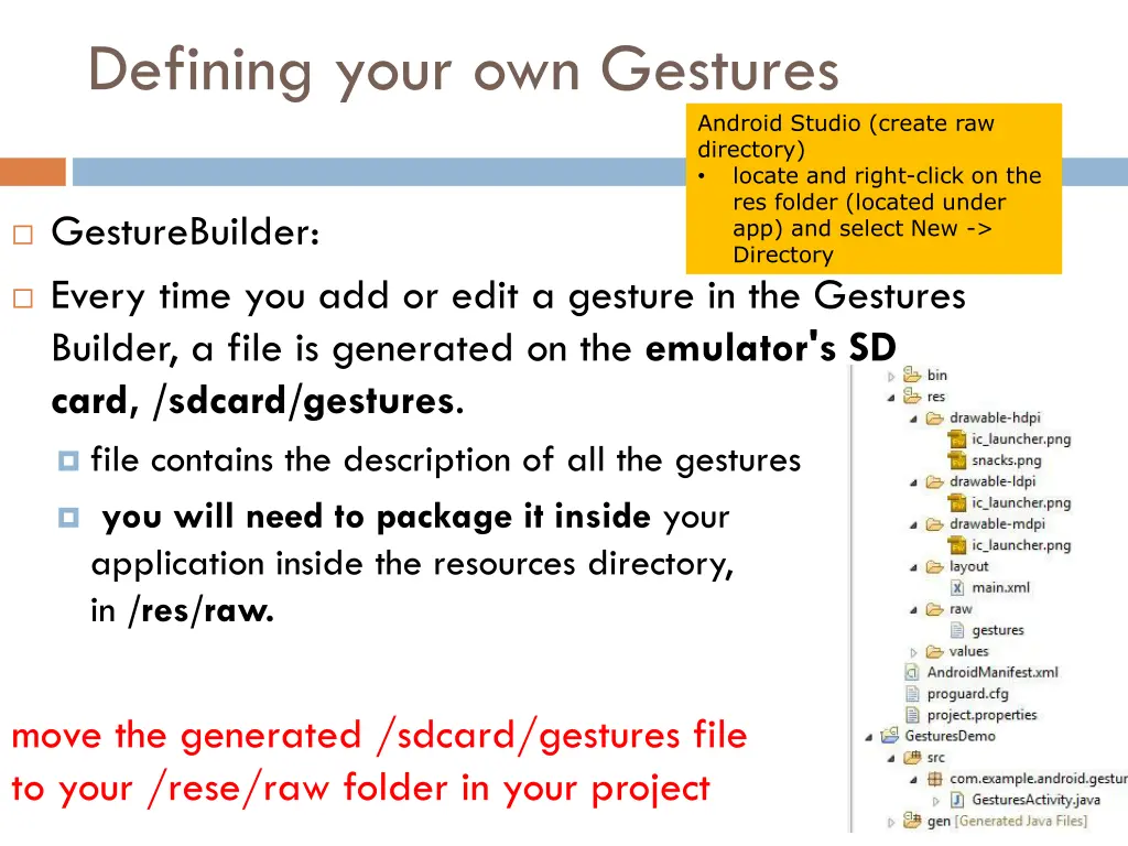 defining your own gestures 1