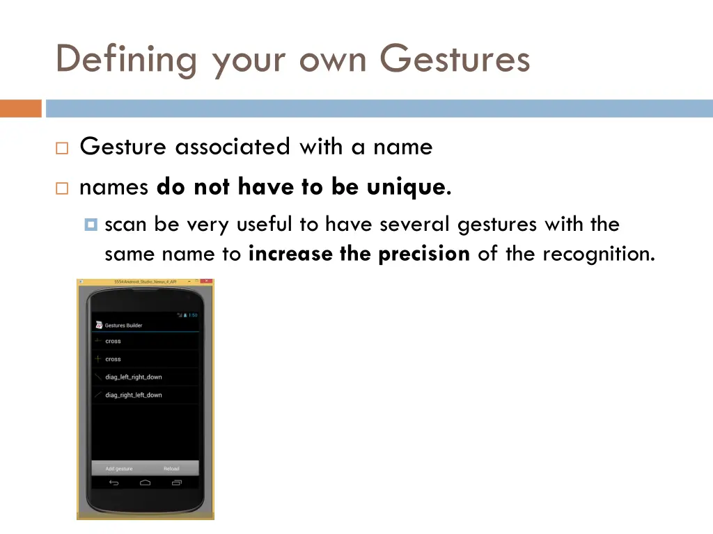 defining your own gestures