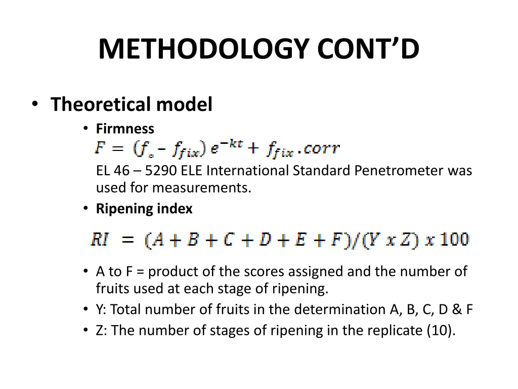methodology cont d 2