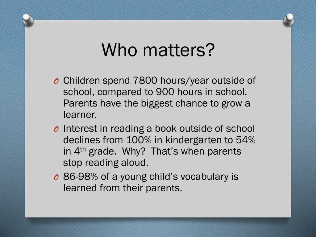 who matters
