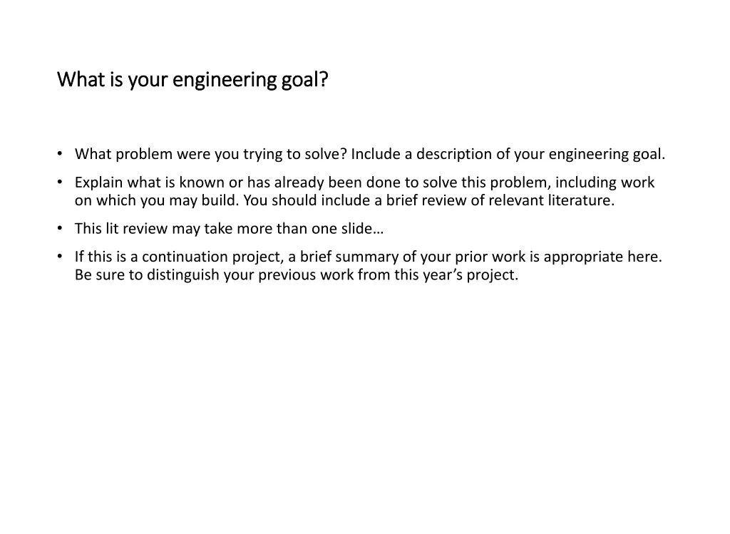 what is your engineering goal what is your