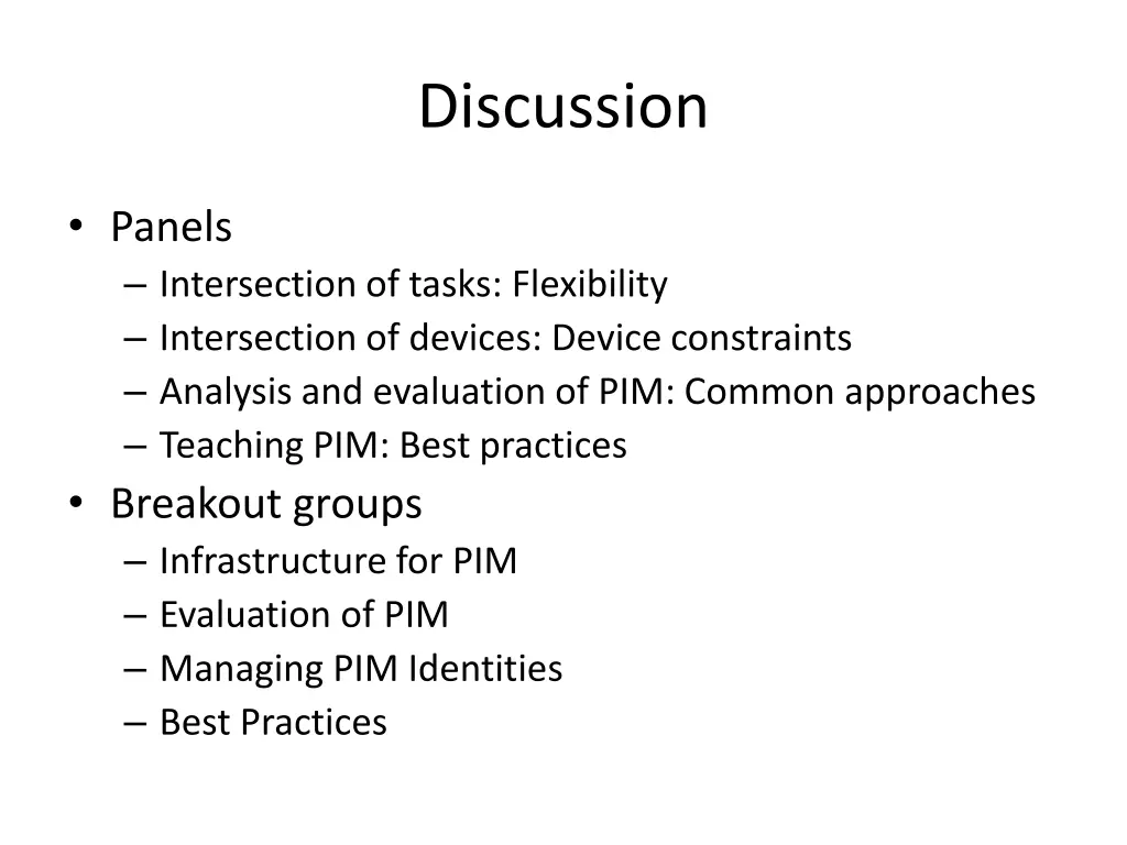 discussion