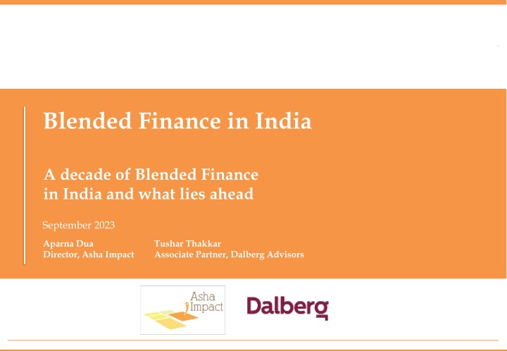 blended finance in india