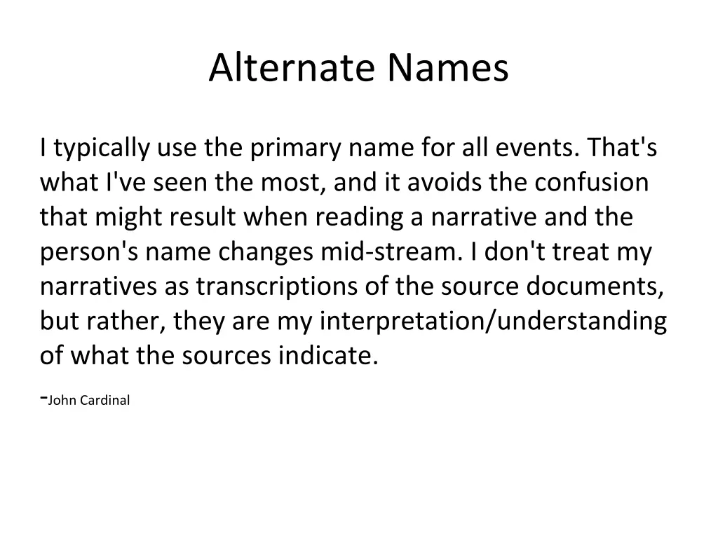 alternate names 2