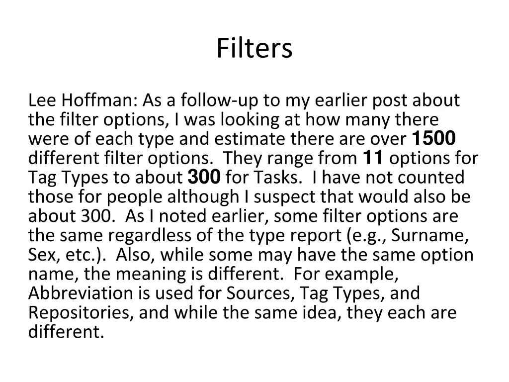 filters