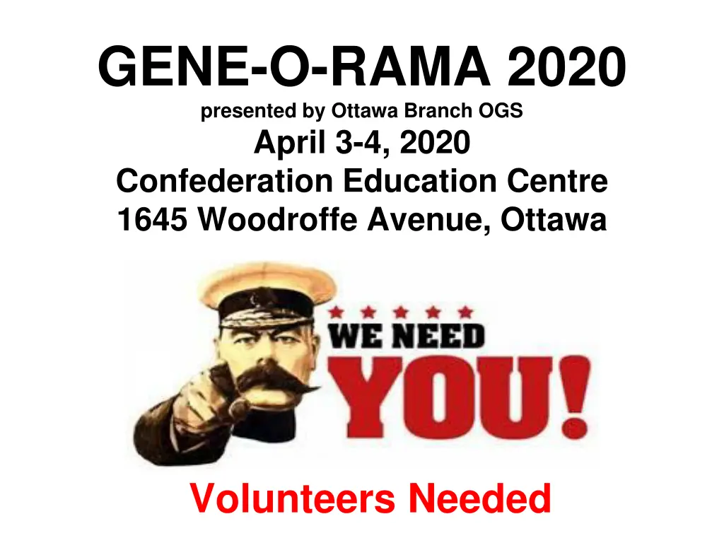 gene o rama 2020 presented by ottawa branch