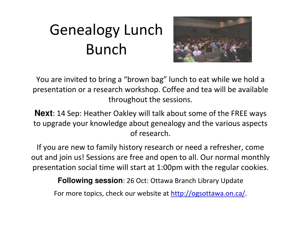 genealogy lunch bunch